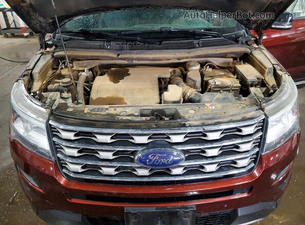 1FM5K8D85GGA95960 2016 FORD EXPLORER Brown Вид задньої частини салону