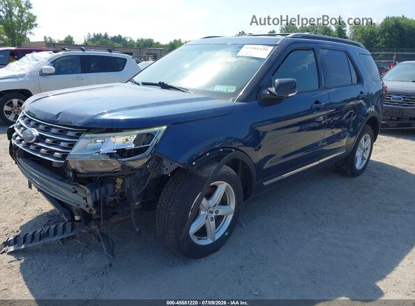 1FM5K8D85GGC69056 2016 FORD EXPLORER Blue Передня ліва чверть