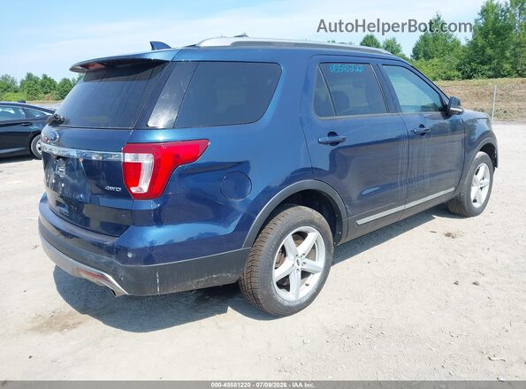 1FM5K8D85GGC69056 2016 FORD EXPLORER Blue Задня права чверть