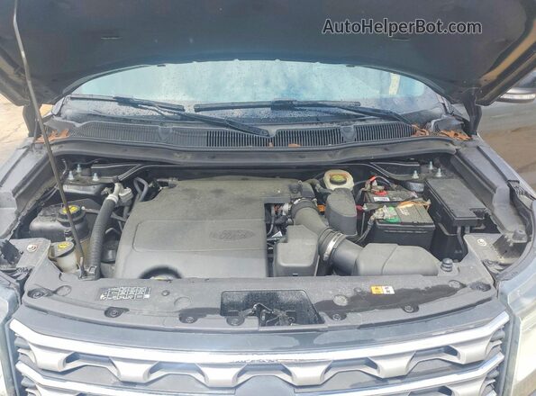 1FM5K8D85GGD19969 2016 FORD EXPLORER Charcoal Vista interior trasera