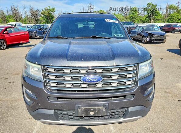 1FM5K8D85HGA30821 2017 FORD EXPLORER Gray წინა ხედი