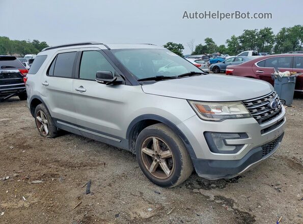 1FM5K8D85HGC88210 2017 FORD EXPLORER Серебряный Передняя правая четверть