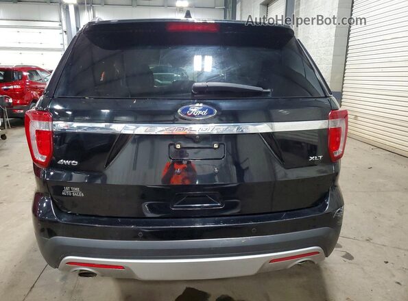 1FM5K8D85HGE11388 2017 FORD EXPLORER Black Вид ззаду