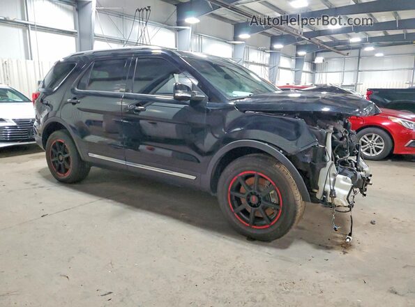 1FM5K8D85HGE11388 2017 FORD EXPLORER Black Передня права чверть