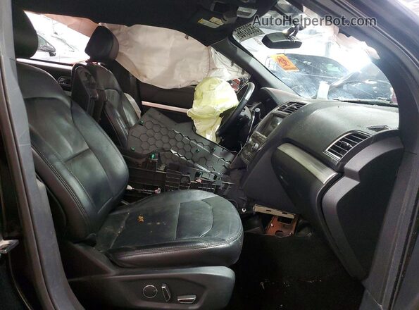 1FM5K8D85HGE11388 2017 FORD EXPLORER Black Вид салону спереду