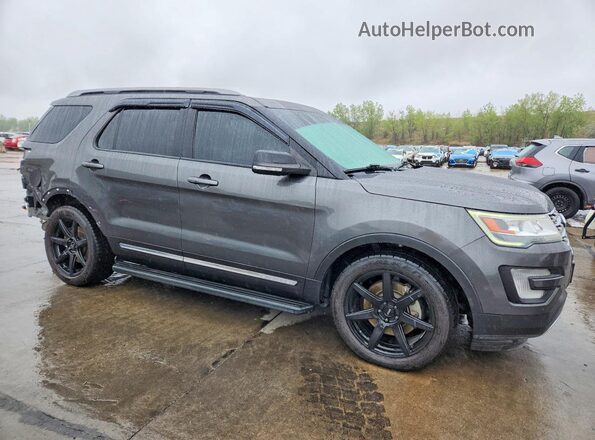 1FM5K8D85HGE13092 2017 FORD EXPLORER Gray Front right