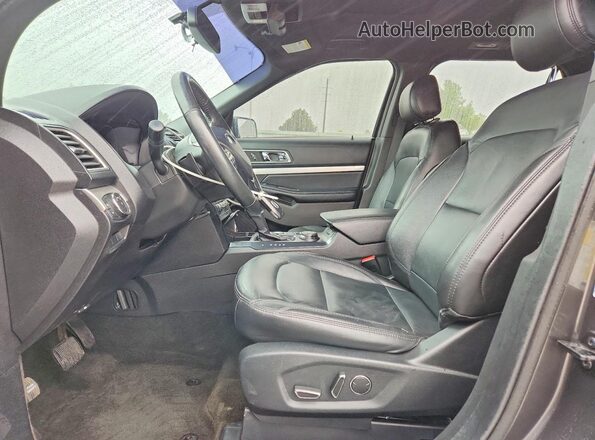 1FM5K8D85HGE13092 2017 FORD EXPLORER Gray Front interior view