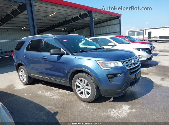 1FM5K8D85JGA42263 2018 FORD EXPLORER Blue უკანა სალონის ხედი