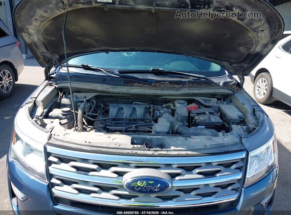 1FM5K8D85JGA42263 2018 FORD EXPLORER Blue უკანა ხედი