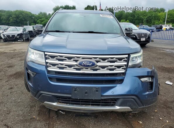 1FM5K8D85JGA94430 2018 FORD EXPLORER Blue წინა ხედი