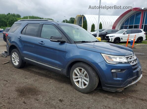 1FM5K8D85JGA94430 2018 FORD EXPLORER Blue წინა მარჯვენა