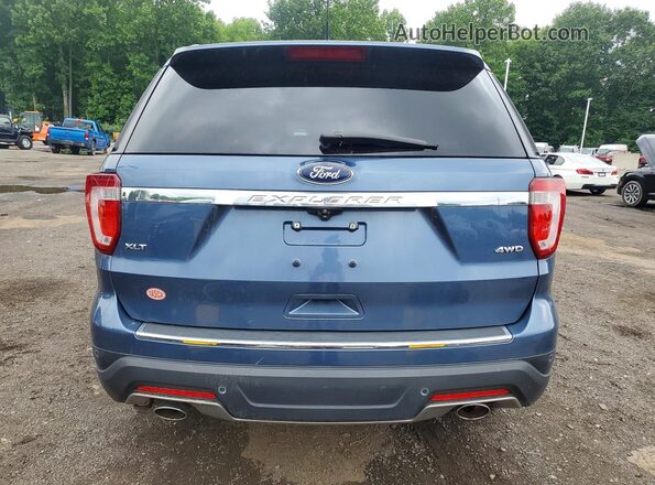 1FM5K8D85JGA94430 2018 FORD EXPLORER Blue უკანა ხედი