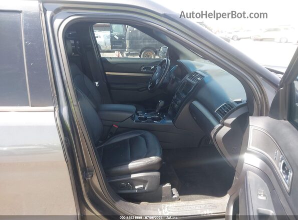 1FM5K8D85JGA97232 2018 FORD EXPLORER Gray წინა სალონის ხედი