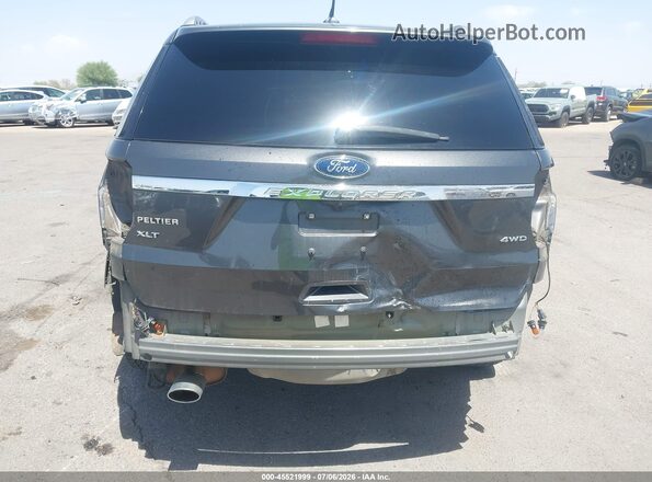 1FM5K8D85JGA97232 2018 FORD EXPLORER Gray წინა ხედი