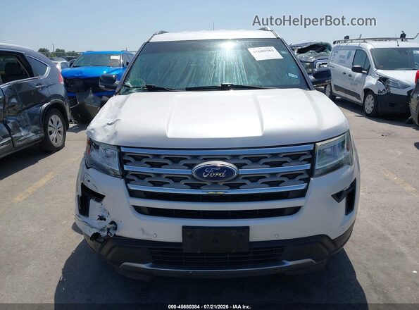 1FM5K8D85JGB02445 2018 FORD EXPLORER White Widok zestawu wskaźników
