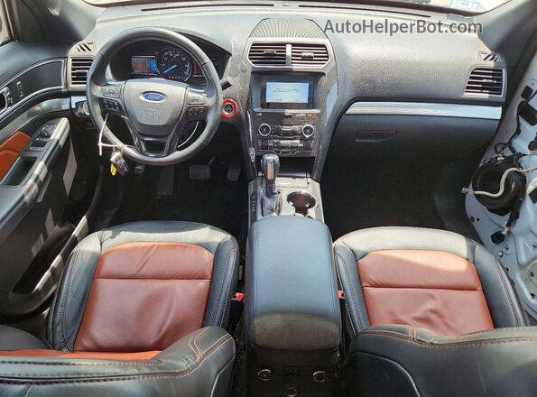 1FM5K8D85KGA01603 2019 FORD EXPLORER White Առջևի վահանակի տեսք