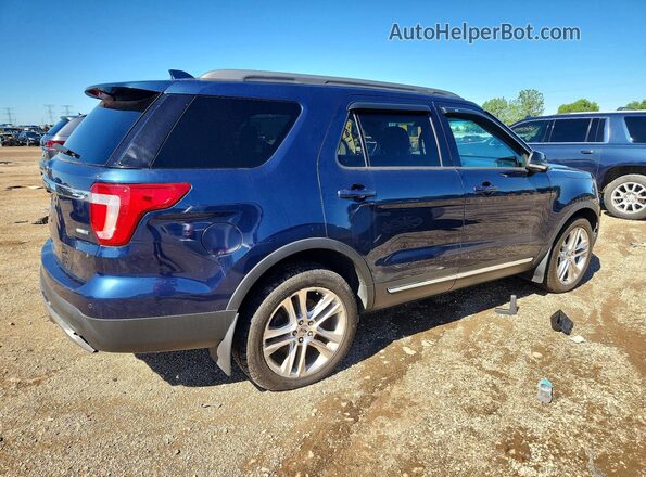 1FM5K8D86GGD11329 2016 FORD EXPLORER Blue Trasero derecho