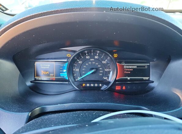 1FM5K8D86GGD11329 2016 FORD EXPLORER Blue Vista del cuadro de instrumentos