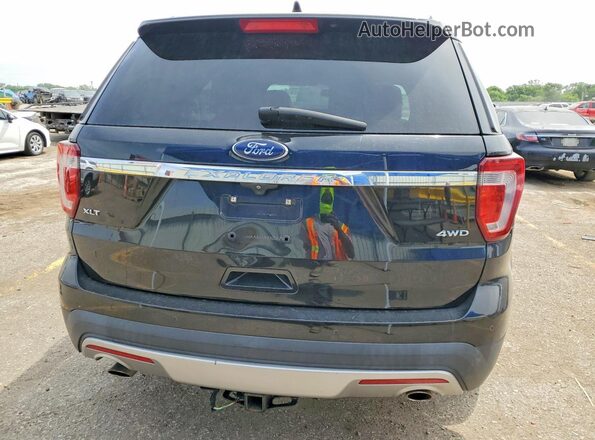 1FM5K8D86HGD14362 2017 FORD EXPLORER Black Вид ззаду