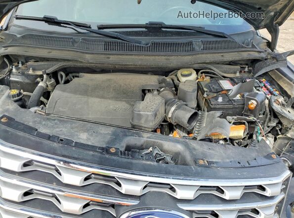 1FM5K8D86HGD14362 2017 FORD EXPLORER Black Вид підкапотного простору