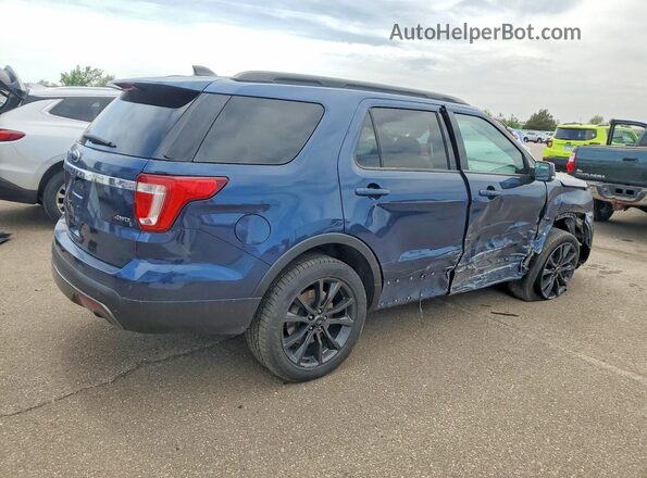 1FM5K8D86HGD52478 2017 FORD EXPLORER Синий Задняя правая четверть