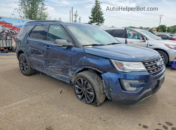 1FM5K8D86HGD52478 2017 FORD EXPLORER Синий Передняя правая четверть