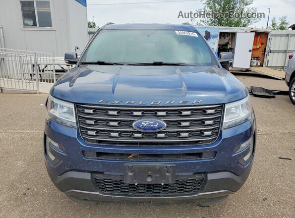 1FM5K8D86HGD52478 2017 FORD EXPLORER Синий Вид спереди