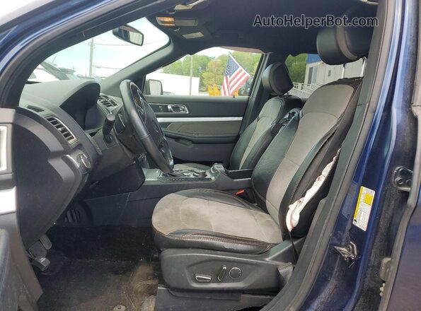 1FM5K8D86HGD52478 2017 FORD EXPLORER Синий Вид салона спереди