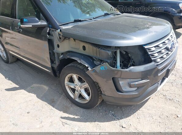 1FM5K8D86HGD64808 2017 FORD EXPLORER Gray Front view