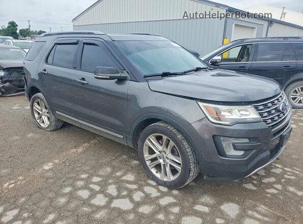 1FM5K8D86HGD83505 2017 FORD EXPLORER Gray Przód prawy
