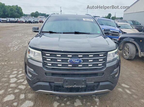 1FM5K8D86HGD83505 2017 FORD EXPLORER Gray Widok z przodu
