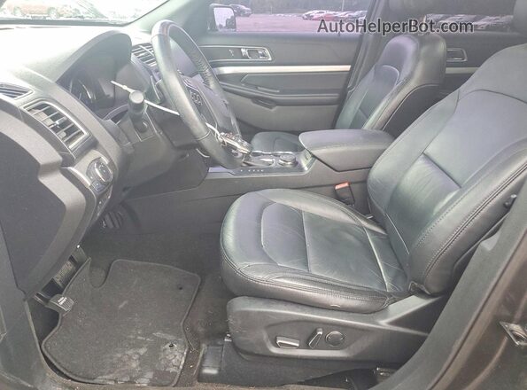 1FM5K8D86HGD83505 2017 FORD EXPLORER Gray Widok wnętrza z przodu
