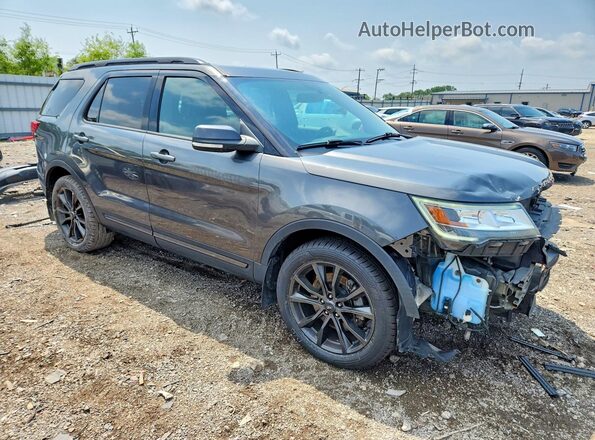 1FM5K8D86JGA52851 2018 FORD EXPLORER Gray Przód prawy