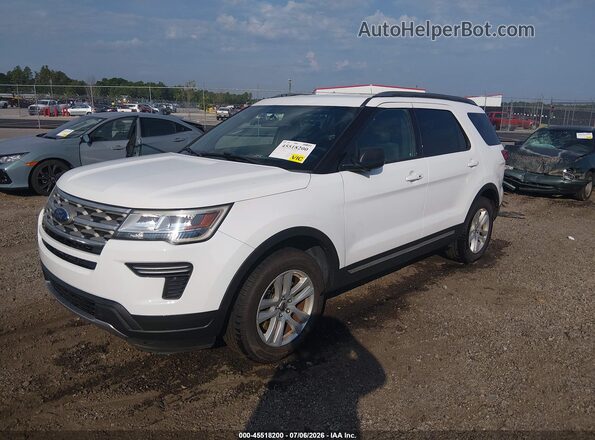 1FM5K8D86JGA63820 2018 FORD EXPLORER Белый Передняя левая четверть