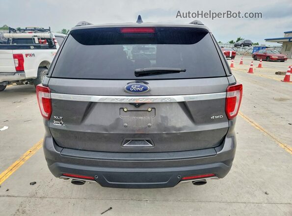 1FM5K8D86JGA65695 2018 FORD EXPLORER Charcoal Rear view