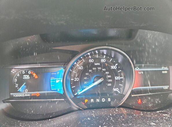 1FM5K8D86JGC38311 2018 FORD EXPLORER Blue ხელსაწყოთა პანელის ხედი