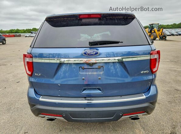 1FM5K8D86JGC38311 2018 FORD EXPLORER Blue უკანა ხედი