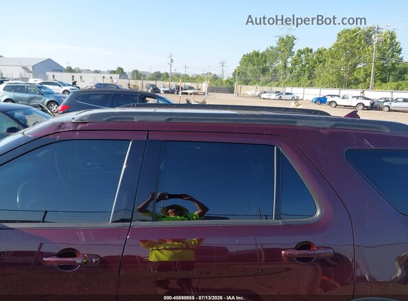 1FM5K8D86KGA06230 2019 FORD EXPLORER Maroon Front view