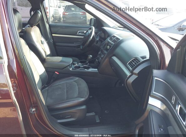 1FM5K8D86KGA06230 2019 FORD EXPLORER Maroon Front interior view