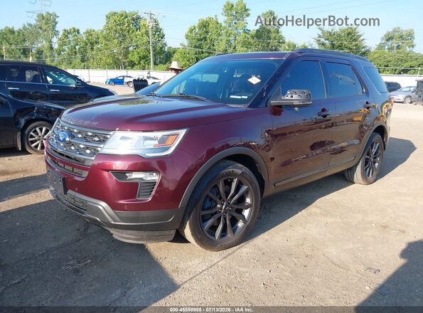 1FM5K8D86KGA06230 2019 FORD EXPLORER Maroon Front left