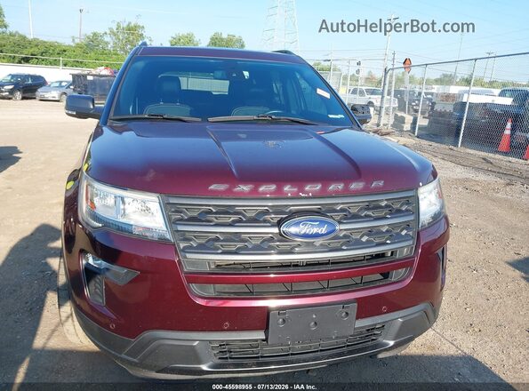 1FM5K8D86KGA06230 2019 FORD EXPLORER Maroon Instrument cluster view
