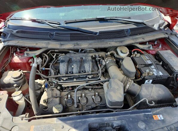 1FM5K8D86KGA59378 2019 FORD EXPLORER Burgundy Engine compartment view