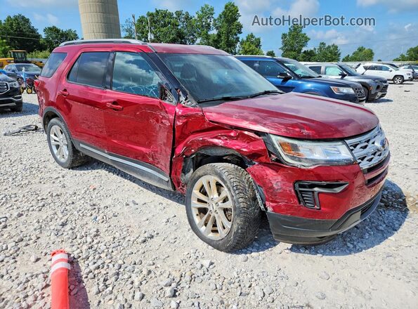 1FM5K8D86KGA59378 2019 FORD EXPLORER Burgundy Front right