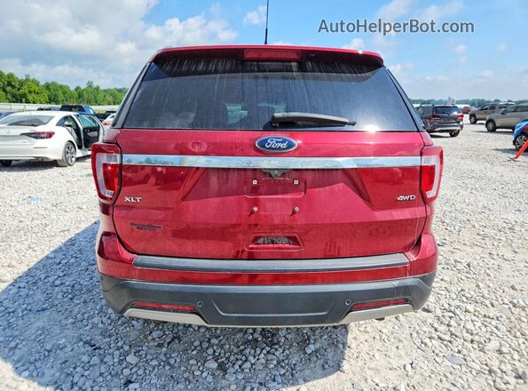 1FM5K8D86KGA59378 2019 FORD EXPLORER Burgundy Rear view