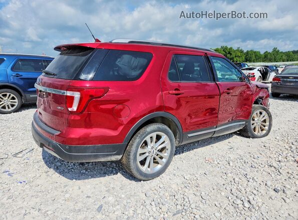 1FM5K8D86KGA59378 2019 FORD EXPLORER Burgundy Rear right