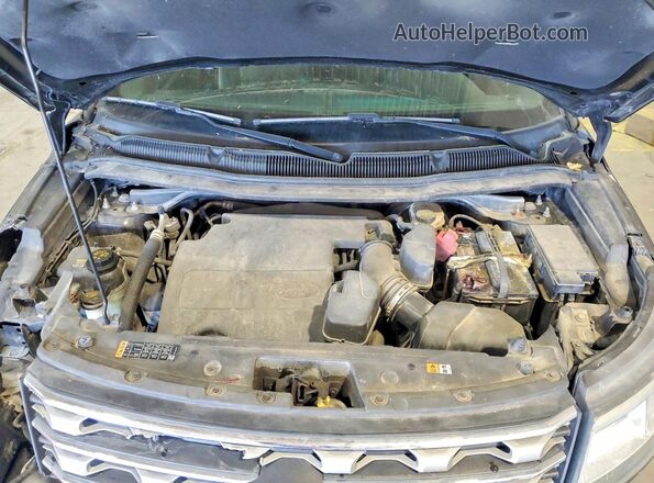 1FM5K8D87GGA05403 2016 FORD EXPLORER Black Engine compartment view