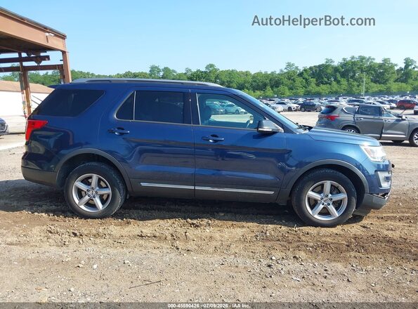 1FM5K8D87GGA22069 2016 FORD EXPLORER Blue Vista interior trasera