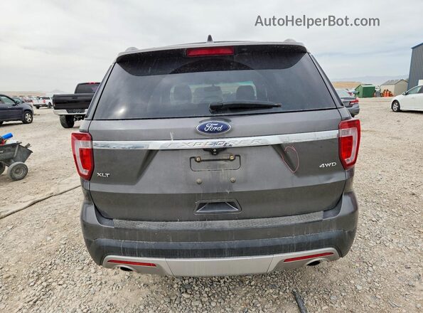 1FM5K8D87GGA85981 2016 FORD EXPLORER Gray Rear view