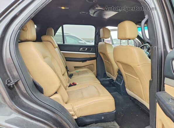 1FM5K8D87GGA85981 2016 FORD EXPLORER Gray Rear seats view