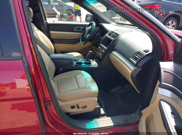 1FM5K8D87GGC53585 2016 FORD EXPLORER Красный Вид салона спереди